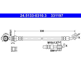 Bremsschlauch 24.5133-0310.3