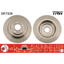 Bremsscheibe DF7329 Bremsscheibe DF7329