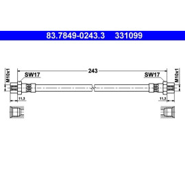 Bremsschlauch 83.7849-0243.3 Bremsschlauch 83.7849-0243.3