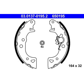 ATE 03.0137-0195.2 Bremsbackensatz ATE 03.0137-0195.2 Bremsbackensatz