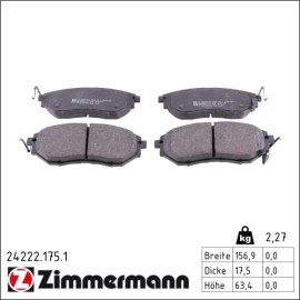 Bremsbelagsatz, Scheibenbremse 24222.175.1 Bremsbelagsatz, Scheibenbremse 24222.175.1