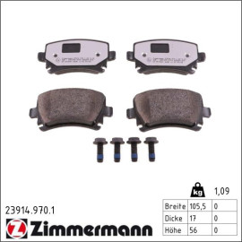 Bremsbelagsatz, Scheibenbremse 23914.970.1 Bremsbelagsatz, Scheibenbremse 23914.970.1
