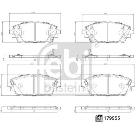 FEBI BILSTEIN 179955 Bremsbeläge FEBI BILSTEIN 179955 Bremsbeläge