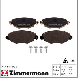 Bremsbelagsatz, Scheibenbremse 23279.185.1 Bremsbelagsatz, Scheibenbremse 23279.185.1