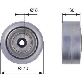 Umlenk-/Führungsrolle, Keilrippenriemen T36386