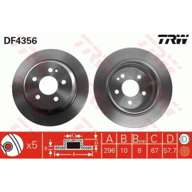 Bremsscheibe DF4356 Bremsscheibe DF4356