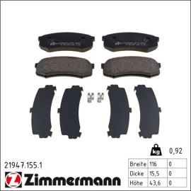 Bremsbelagsatz, Scheibenbremse 21947.155.1 Bremsbelagsatz, Scheibenbremse 21947.155.1