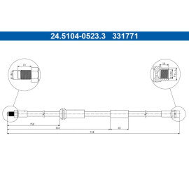 Bremsschlauch 24.5104-0523.3