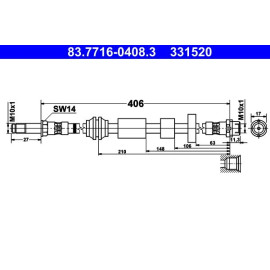 Bremsschlauch 83.7716-0408.3