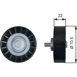 Umlenk-/Führungsrolle, Keilrippenriemen T36607 Umlenk-/Führungsrolle, Keilrippenriemen T36607