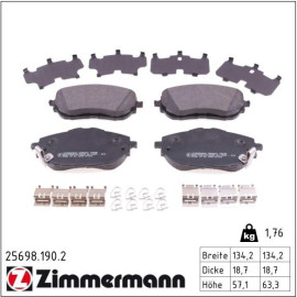 Bremsbelagsatz, Scheibenbremse 25698.190.2 Bremsbelagsatz, Scheibenbremse 25698.190.2