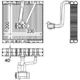 Verdampfer, Klimaanlage AE 93 000P Verdampfer, Klimaanlage AE 93 000P