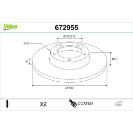 Bremsscheibe 672955