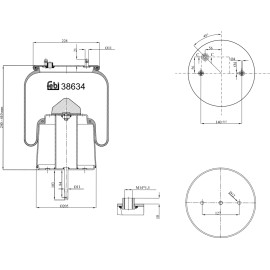 FEBI BILSTEIN 38634 Federbalg, Luftfederung