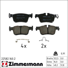 Bremsbelagsatz, Scheibenbremse 22582.160.2 Bremsbelagsatz, Scheibenbremse 22582.160.2