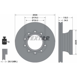 Textar 93143100 Bremsscheibe