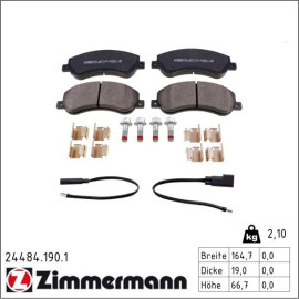 Bremsbelagsatz, Scheibenbremse 24484.190.1 Bremsbelagsatz, Scheibenbremse 24484.190.1