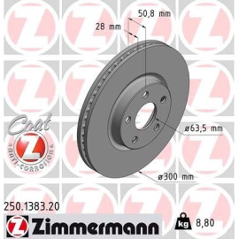 Bremsscheibe 250.1383.20