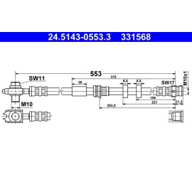 Bremsschlauch 24.5143-0553.3 Bremsschlauch 24.5143-0553.3