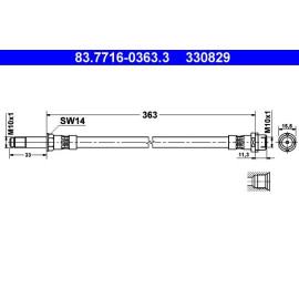 Bremsschlauch 83.7716-0363.3