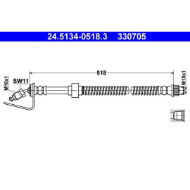 Bremsschlauch 24.5134-0518.3