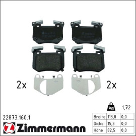Bremsbelagsatz, Scheibenbremse 22873.160.1 Bremsbelagsatz, Scheibenbremse 22873.160.1