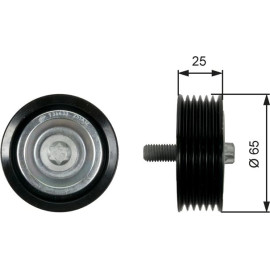 Umlenk-/Führungsrolle, Keilrippenriemen T36433 Umlenk-/Führungsrolle, Keilrippenriemen T36433