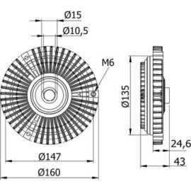Kupplung, Kühlerlüfter CFC 52 000S Kupplung, Kühlerlüfter CFC 52 000S