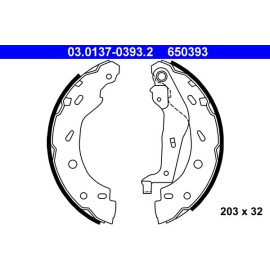ATE 03.0137-0393.2 Bremsbackensatz