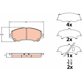 Bremsbelagsatz, Scheibenbremse GDB3648 Bremsbelagsatz, Scheibenbremse GDB3648