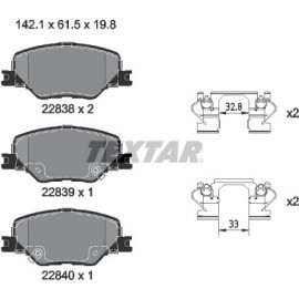 Textar 2283801 Bremsbelagsatz, Scheibenbremse Q+ Textar 2283801 Bremsbelagsatz, Scheibenbremse Q+