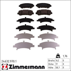 Bremsbelagsatz, Scheibenbremse 24632.970.1 Bremsbelagsatz, Scheibenbremse 24632.970.1