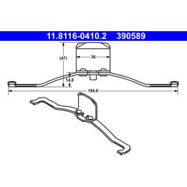 Feder, Bremssattel 11.8116-0410.2 Feder, Bremssattel 11.8116-0410.2