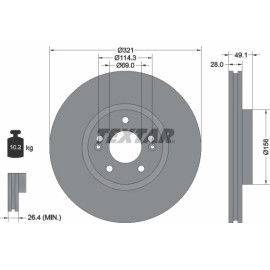 Bremsscheibe 92166003 Bremsscheibe 92166003