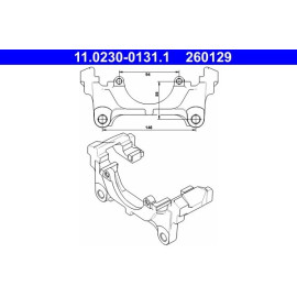 Halter, Bremssattel 11.0230-0131.1