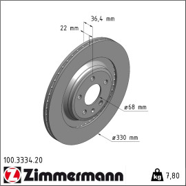Bremsscheibe 100.3334.20