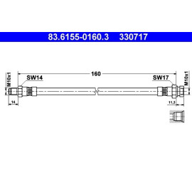 Bremsschlauch 83.6155-0160.3