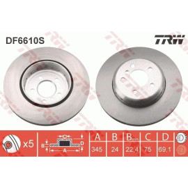 Bremsscheibe DF6610S Bremsscheibe DF6610S