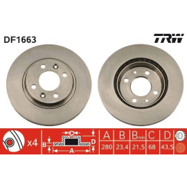 Bremsscheibe DF1663 Bremsscheibe DF1663