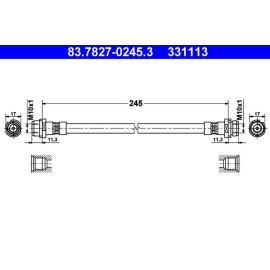 Bremsschlauch 83.7827-0245.3
