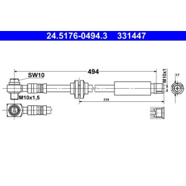 Bremsschlauch 24.5176-0494.3
