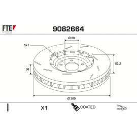 Bremsscheibe 9082664 Bremsscheibe 9082664