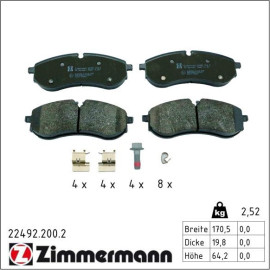 Bremsbelagsatz, Scheibenbremse 22492.200.2 Bremsbelagsatz, Scheibenbremse 22492.200.2