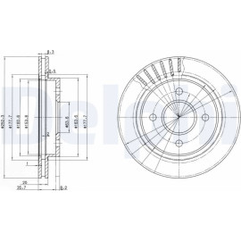 Delphi BG2700 Bremsscheibe Delphi BG2700 Bremsscheibe