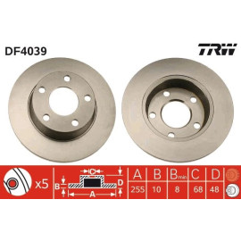 Bremsscheibe DF4039 Bremsscheibe DF4039