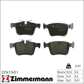 Bremsbelagsatz, Scheibenbremse 22141.140.1 Bremsbelagsatz, Scheibenbremse 22141.140.1