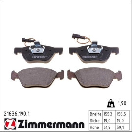 Bremsbelagsatz, Scheibenbremse 21636.190.1 Bremsbelagsatz, Scheibenbremse 21636.190.1