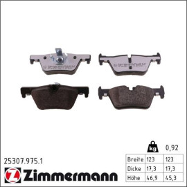Bremsbelagsatz, Scheibenbremse 25307.975.1 Bremsbelagsatz, Scheibenbremse 25307.975.1
