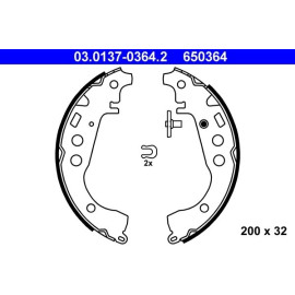 Bremsbackensatz 03.0137-0364.2 Bremsbackensatz 03.0137-0364.2