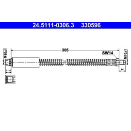 ATE 24.5111-0306.3 Bremsschlauch